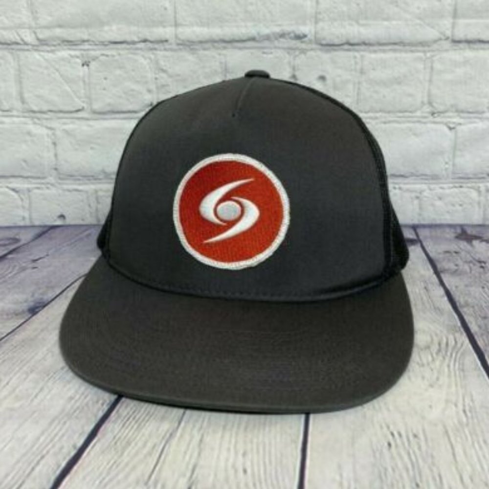 YUPOONG The Classics Hat Cap Snapback Black Gray Trucker Mesh Sew on Patch Logo